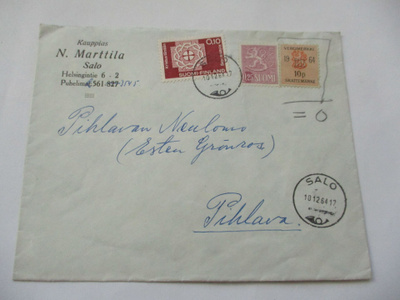 1964 Salo veromerkkikäyttö kuorella