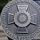 Hopeavärinen Maanpuolustustyöstä. Valmistajan leimalla. Halk - pikkukuva 1