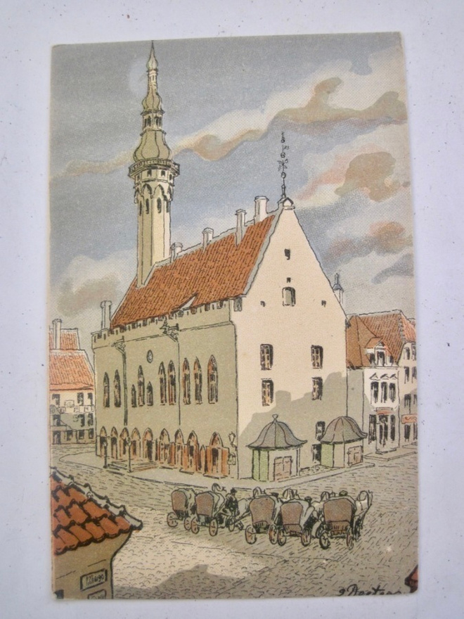 VANHA Postikortti Eesti Viro Tallinna Tallinn 1920-luku