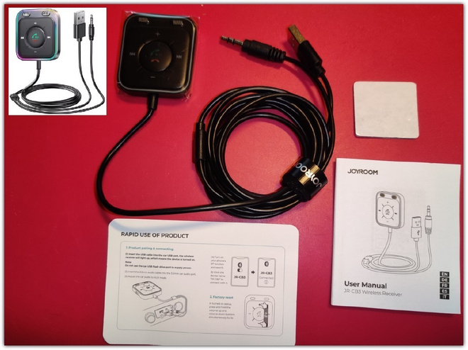 Joyroom Bluetooth 5.4 -autosovitin AUX-liitäntään #31649