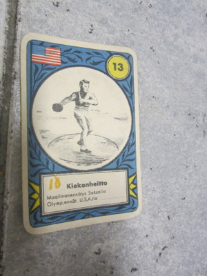 KERÄILYKORTTI BERLIININ OLYMPIALAISTA 1936