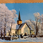 Talvinen kirkkokuva, kuvattu 1953, kulkenut - pikkukuva 1