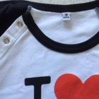 "I LOVE MOM" PITKÄHIHAINEN PAITA EKOPUUVILLAA 18 KK **UUSI** - pikkukuva 2