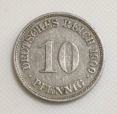 Saksa 10 Pfennig 1900D