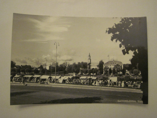 VANHA Postikortti Savonlinna 1950-l Alkup.Mallikappale