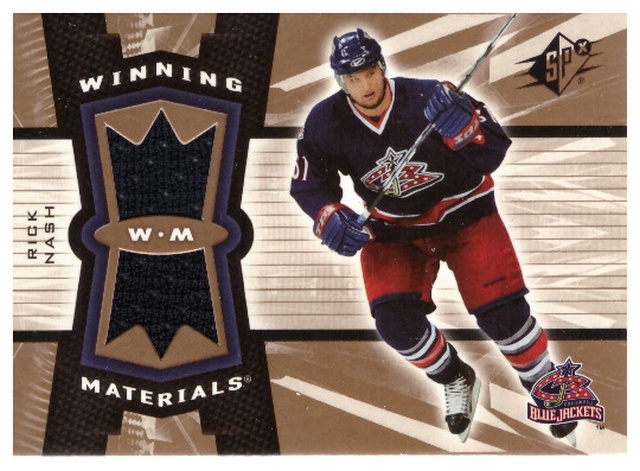 RICK NASH Blue Jackets 06-07 SPx Winning Materials #WM-RN