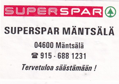 Mäntsälä,  Superspar, SPAR   b548