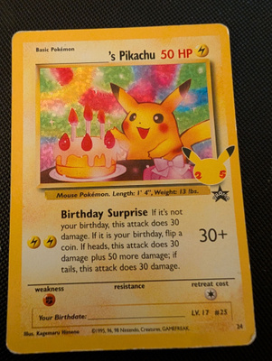 Pikachu Birthday Pokemon Celebrations