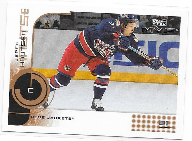 2002-03 Upper Deck MVP #56 Espen Knutsen Columbus BJ