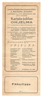 KARJALA-JUHLA v. 1945 - LAPUA -