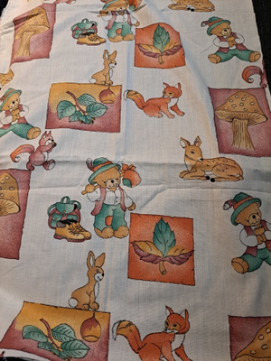 Kettu kuvioinen puuvillakangas 225x48cm