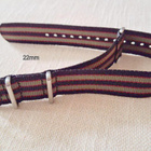 NATO 22mm " Bond " musta/oliivi/pun - pikkukuva 2