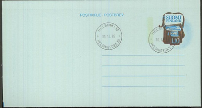 1981 1,10mk leimattu blankko postikirje