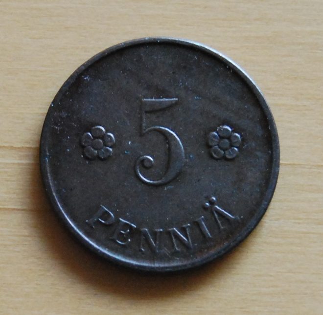 Suomi 5 penniä 1922 Tasavalta