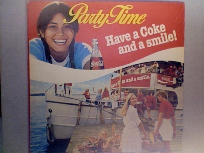 PARTY TIME :: 1st FINNISH COCA COLA AD   PICTURE LP    1980