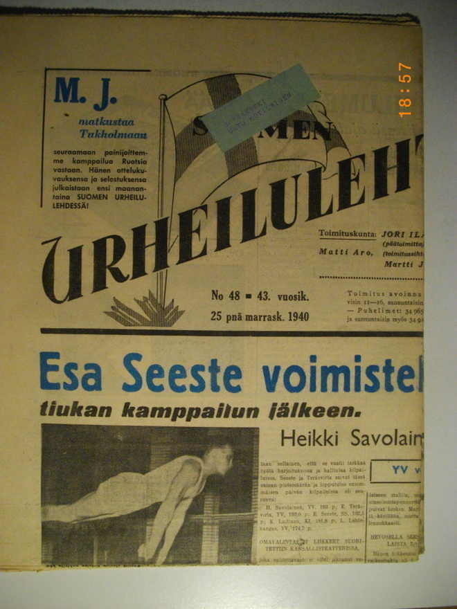 Suomen Urheilulehti Nro 48/1940 (16.3)
