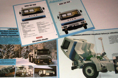 1982 Sisu SK 150 kuorma-auto esite - KUIN UUSI  16 siv suom