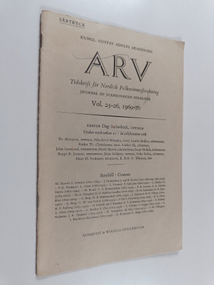 Arv : Tidskrift för Nordisk Folkminnesforskning = Journal...
