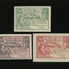 Itävalta Notgeld 10, 20, 50 Heller, Bruck-Waasen 1920 - pikkukuva 1