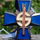 Suojeluskunta Sininen risti. Halkaisija - 41 mm. Siististi p - pikkukuva 2