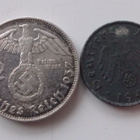 NATSISAKSA , hopeaa, 2 Reichsmark 1937, 10 Rpf Hakaristi - pikkukuva 1