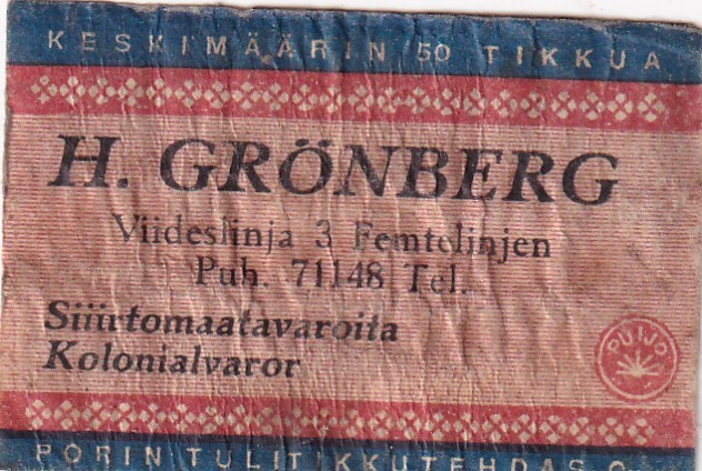 Helsinki, H. Grönberg, Viideslinja  3 s2