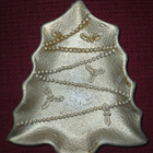 Joulukuusi kynttilälautanen pituus 17cm - pikkukuva 1