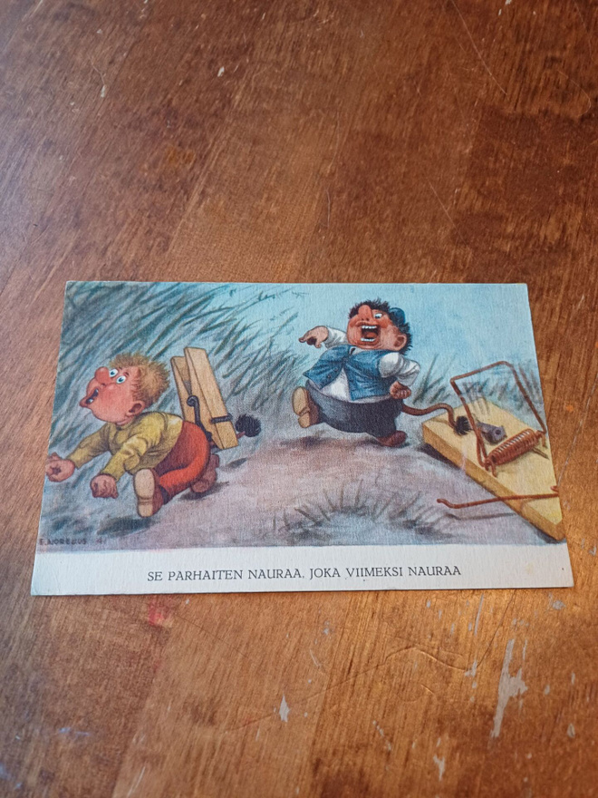 Einar Norelius Sananlaskuja postikortti.