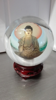 UPEA ISOHKO BUDDHA LASIPALLO + JALUSTA