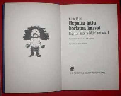 Jorn Riel : Hupaisa juttu koristaa kasvot Kertomuksia isieni
