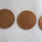 5 mk v. 1973, 74 ja 1976, Jäänmurtaja Urho kolikko, 3 kpl - pikkukuva 1