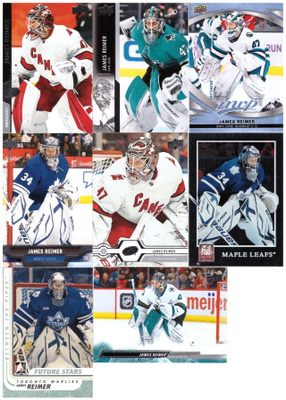 8 x Mv JAMES REIMER Hurricanes, Sharsk, Maple Leafs