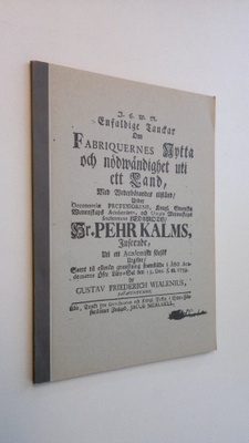 Gustav Friederich Wialenius : Joitakin ajatuksia tehtaitt...