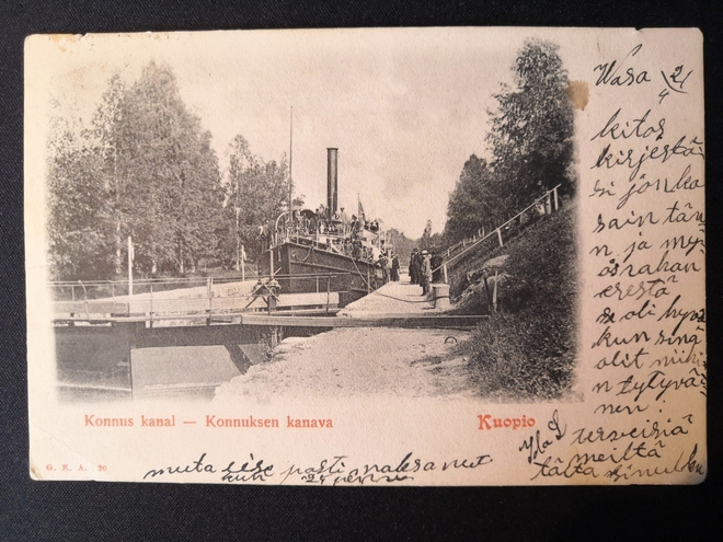 VANHA Postikortti Kuopio Laiva 1902