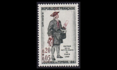 Ranska 1339 ** Postimerkin päivä (1961)