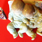 Figuuri  2 vauvaa LLADRO Espanja aito vanha - pikkukuva 3