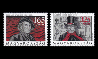 Unkari 5599-600 ** Säveltäjät Wagner ja Verdi (2013)