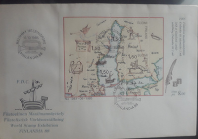 1985  F88 blokki FDC