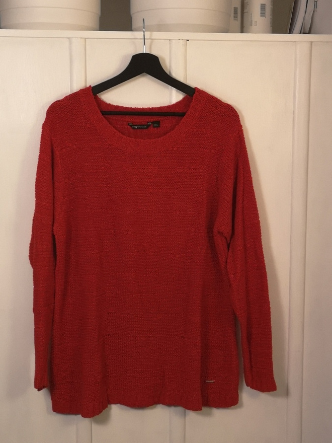 Pirteän punainen neule XXL my wear