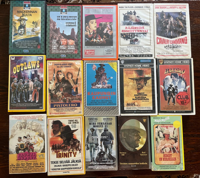 Lännenelokuvia x 15 VHS