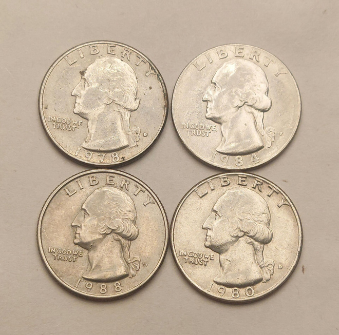Quarter Dollar USA erä (4 kpl)
