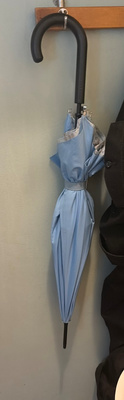 Luksus Burberry vintage sateenvarjo Double Canopy Bank Blue