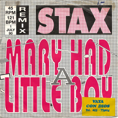 STAX: Mary Had A Little Boy / Majesty  7"kk