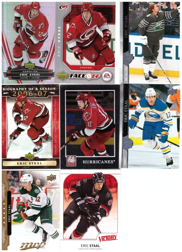 8 x ERIK STAAL Hurricanes, Wild, Sabres