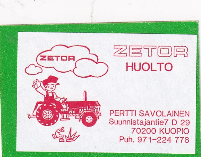 Kuopio, Pentti Savolainen ZETOR  huolto    3/9