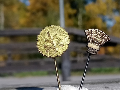 Kuuluisa Marssimerkki Kullanvärinen Plus hopeinen merkki 813