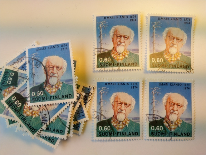 Ilmari Kiannon syntymästä 100 vuotta postimerkki 0,60 markka