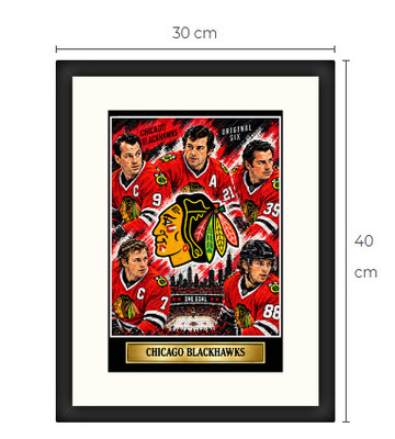 Uusi Chicago Blackhawks NHL art print Limited Edition