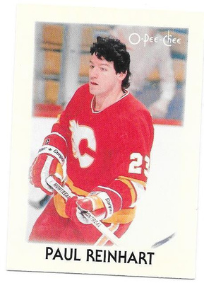 1987-88 OPC Minis #34 Paul Reinhart Calgary Flames