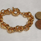 Upea 21k kullattu Kanadalainen papu rannekoru Gold plated Vi - pikkukuva 3